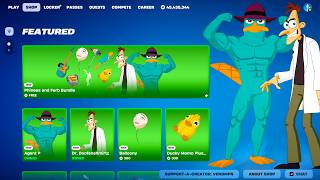 NEW Phineas & Ferb Skins FULL Showcase! Agent P & Dr. Doofenshmirtz Fortnite Item Shop Showcase!