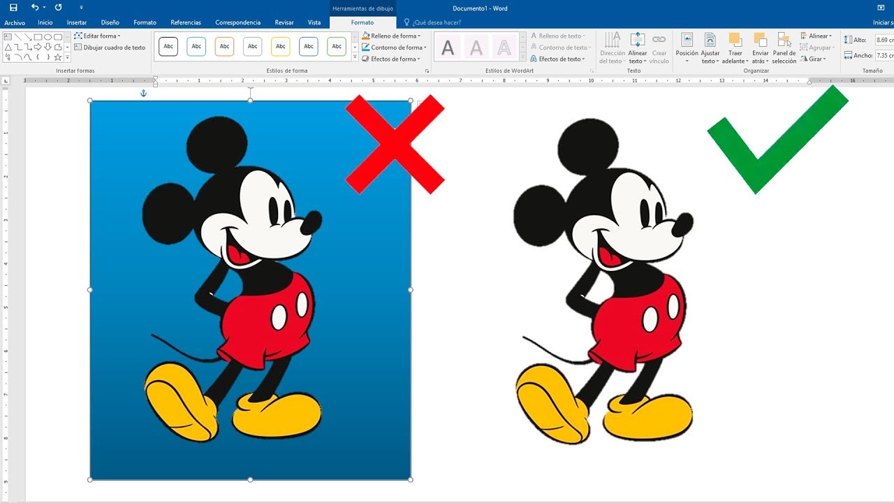 How to remove the background of an image in Word (Crop images) - YouTube