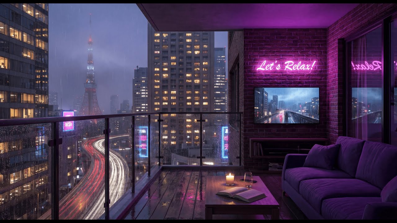 Tokyo Midnight City Rain 🌌 Smooth Lofi Hip Hop Beats for Night Vibes | Lofi Rain Playlist