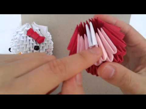 3D origami hello kitty (new version) part 1