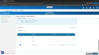 Management of Transfer Credit Request