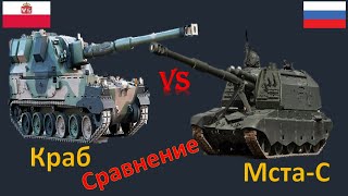 САУ Мста С против САУ Краб. Сравнение Польской и российской артелерии.