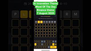 Binance word of the day answer today | binance crypto wodl answer | 8 letter word binance today