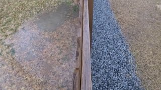 High capacity french drain Installed and shown in action