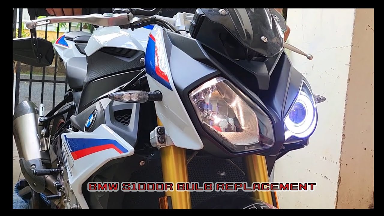 BMW S1000R headlamp Bulb replacement - YouTube