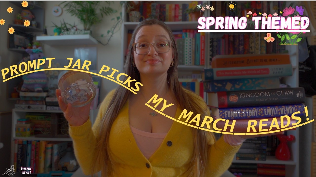 Prompt jar picks my March TBR - Spring themed books!