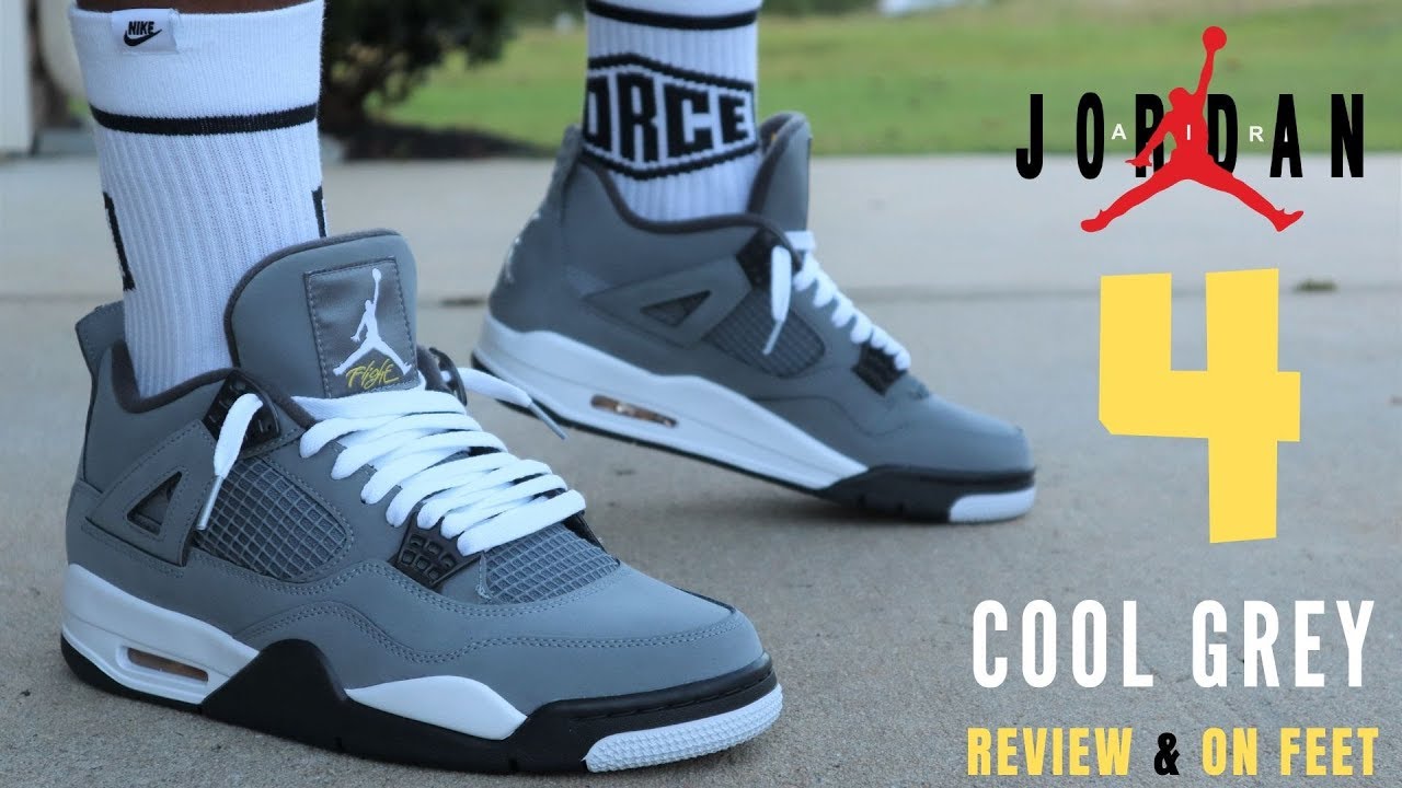 white and grey jordan 4s