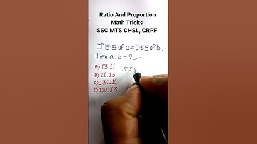Ratio Proportion | Ratio  and Proportion Shortcuts | Math Short Tricks| #shorts