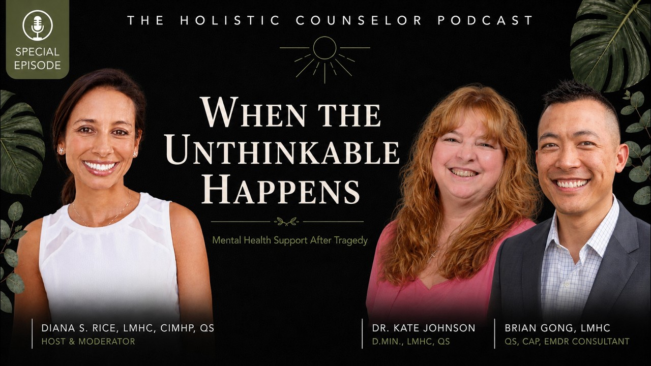 Podcast episode artwork: Special Episode: When the Unthinkable Happens — Mental Health Support After Tragedy