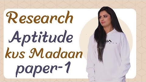 Research Aptitude Kvs Madaan Book Part-1|khushi sohal