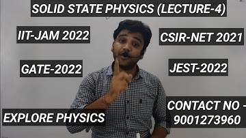Solid State Physics(Lect-4)(Miller Bravais Indices, Interplanner Spacing(IIT-JAM 2022)(CSIR-NET2021)