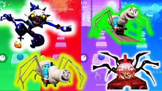 Choo choo Cartoon 🆚 Spider Thomas  🆚 Thomas Monster vs Choo choo Charles Coffin Dance Tiles Hop