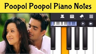 Minnale BGM | Poopol Poopol Piano Notes | Tamil Songs Piano Notes