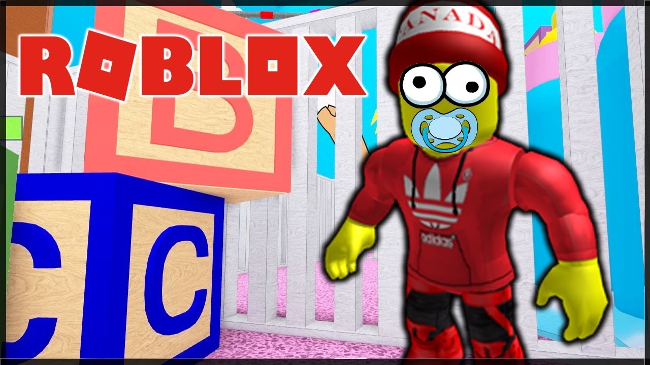 Miminko Utika Z Postylky Escape The Daycare Obby Roblox Youtube - roblox riderkoo