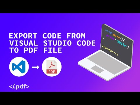 How to Export Code from Visual Studio Code to PDF Document File - PrintCode Extension