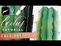 Watercolor Cactus Tutorial // Procreate Watercolor Painting