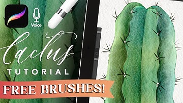 Watercolor Cactus Tutorial // Procreate Watercolor Painting