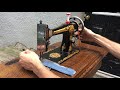 Fully restored 1902 singer 274 sphinx treadle sewing machine  how to thread  sew