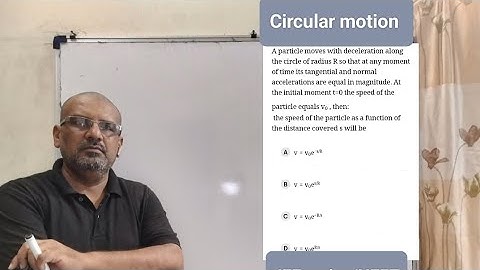 A particle moves with deceleration along the circle of radius R so that at any moment of time its