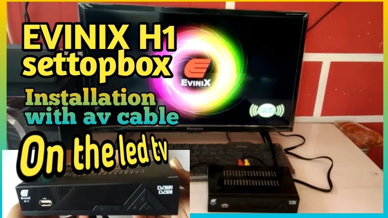  CARA  PASANG  SET TOP BOX EVINIX H 1 DI LED  TV  PAKAI KABEL 