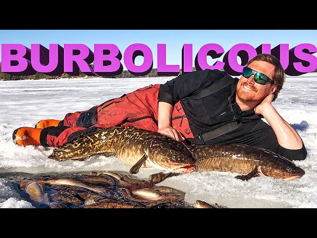 BURBOT Ice Fishing with Custom Ice Fishing Lures on Lake of the