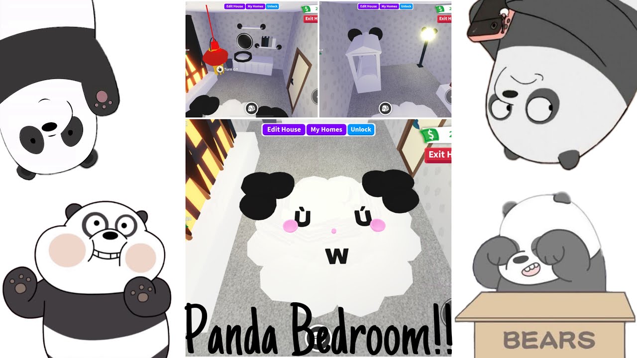 Panda Themed Bedroom Adopt Me Builds Roblox Youtube