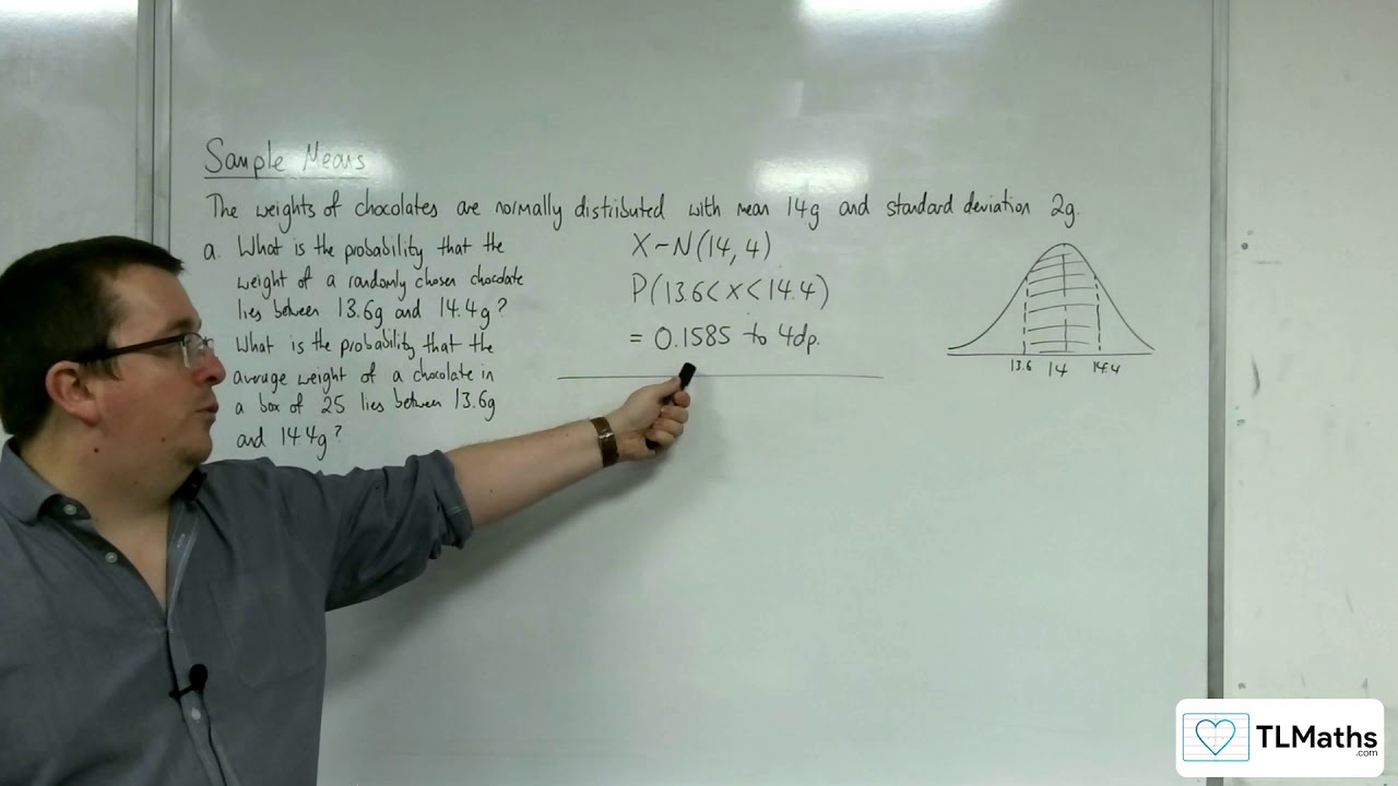 AQA Mathematical Studies 2A: Sample Means 03b: Worded Problem - Calculator