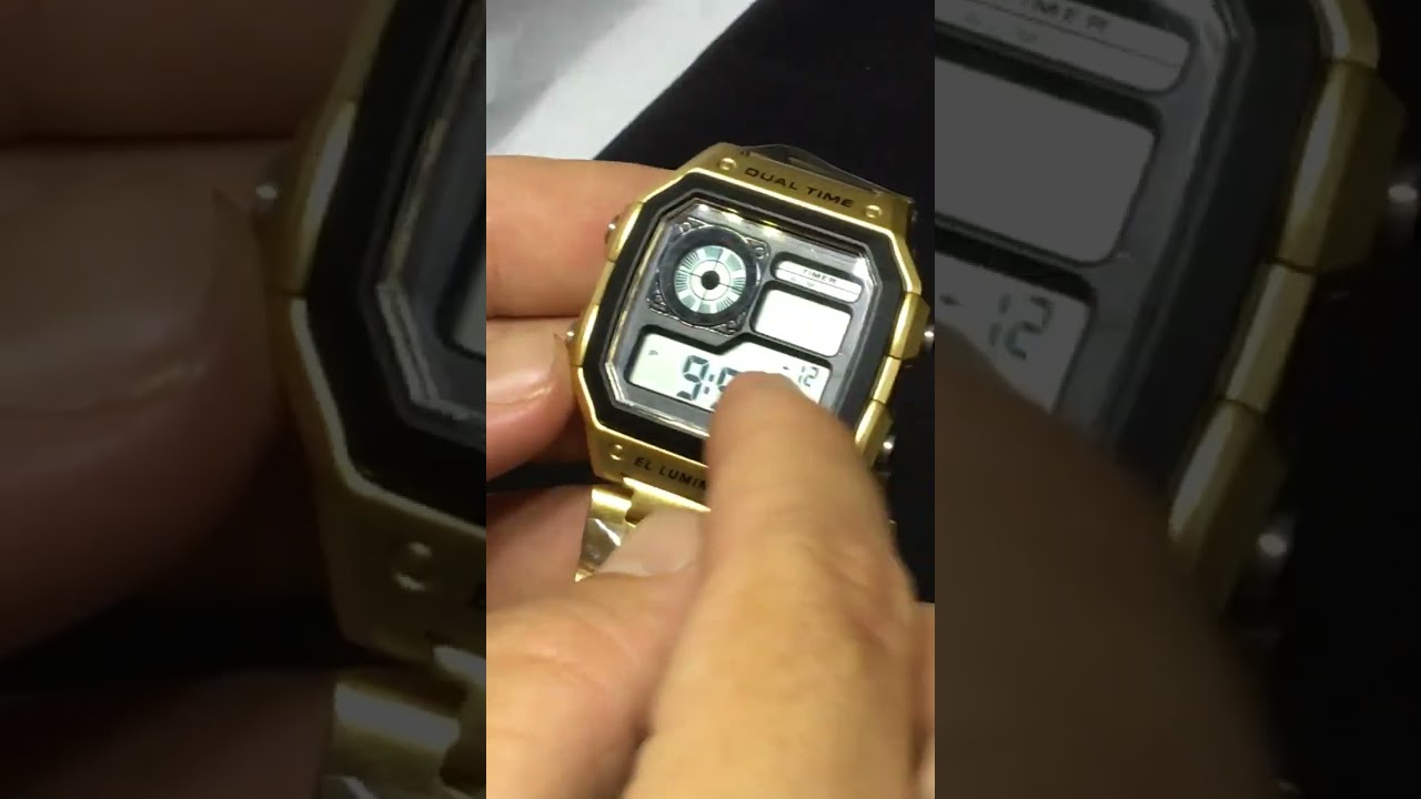 Como ajustar a hora do Relógio digital retrô skmei 1335 e suas funções