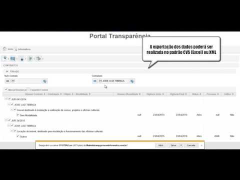 Exportar Dados - Portal da Transparência