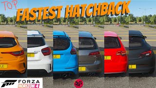 Forza Horizon 4 - Top Fastest Hatchback Cars(A45 AMG, RS 3, FOCUS RS, ASTRA VXR, MEGANE RS, GOLF R)