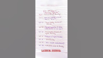 Bsc 1st semester chemistry syllabus | bsc 1st year 1st semester chemistry syllabus  | #bscchemistry