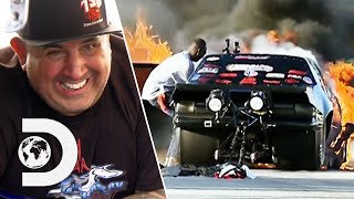 Mike Murillo Trapped in Fiery Car Inferno As Air Intake Ignites! | Street Outlaws: No Prep Kings