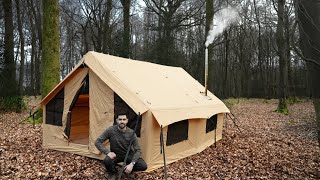 Inflatable 'House' with Woodstove: Camping in Largest Tent I own by TA Outdoors 132,834 views 3 weeks ago 45 minutes