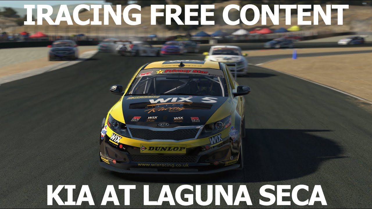 iRacing free content racing the Kia Optima at Laguna Seca