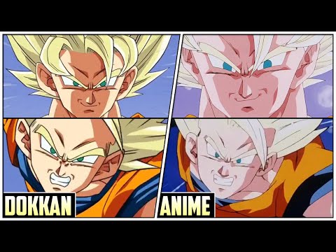 PHY Transforming SSJ2 GOKU DOKKAN VS ANIME COMPARISON