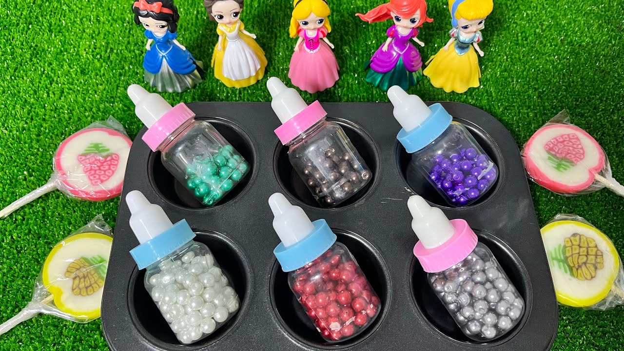 Satisfying Video I How to make Glossy Lolipops in to Heart Pool AND Rainbow Painted Cutting ASMR 