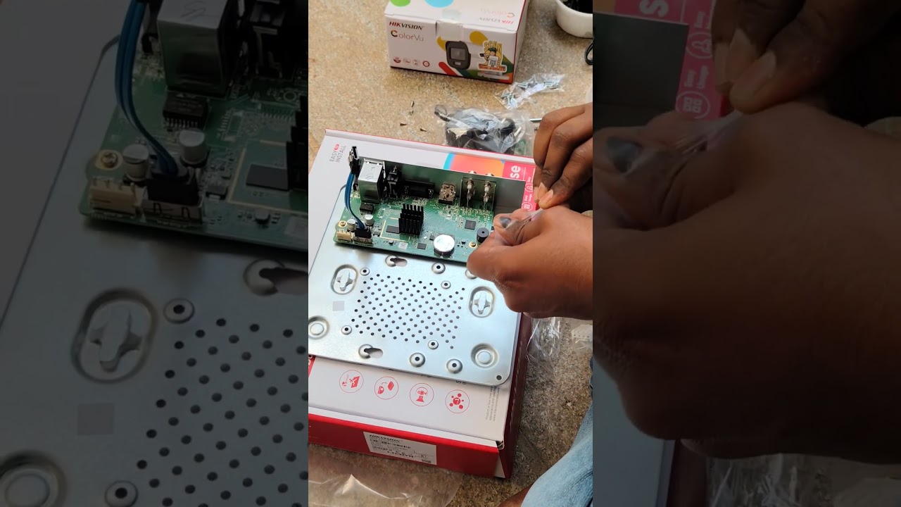 How to connect sata and power cable to DVR 