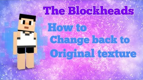 The Blockheads - How to change back to original texture