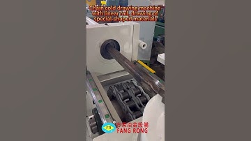 Chain drawing machine with linear guides, drawing of profiled materials