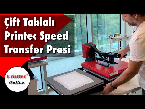 Çift Tablalı Printec Speed Transfer Baskı Presi Tanıtım Videosu