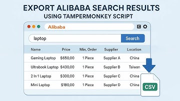 📦 Export Alibaba Search Results to CSV with Tampermonkey