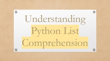 Understanding Python List Comprehension