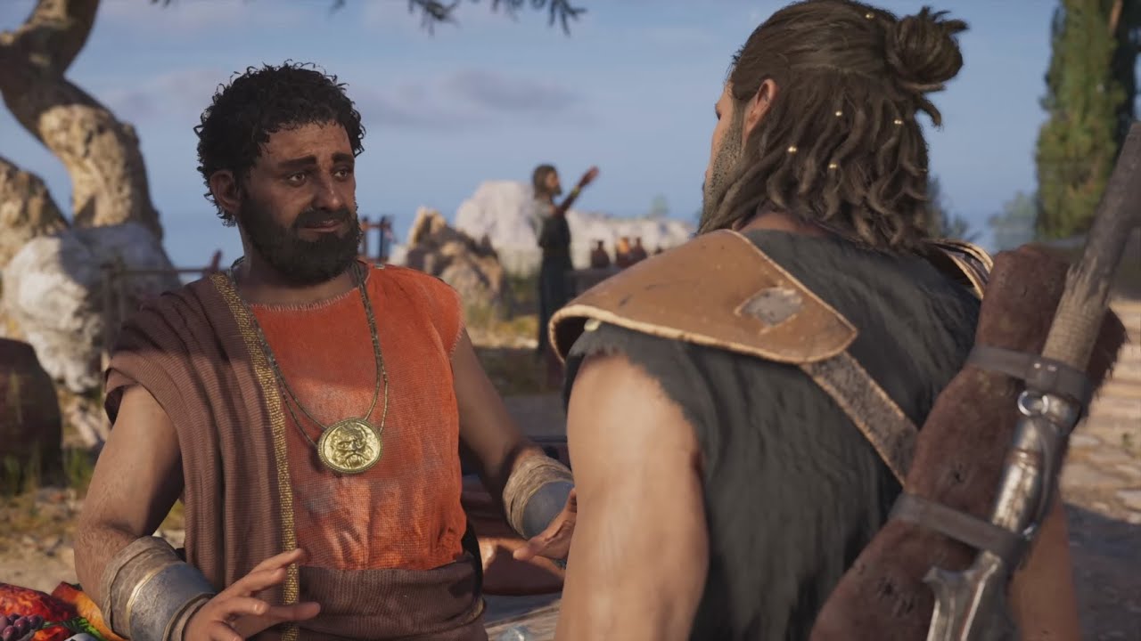 AC: Odyssey. Маркос просит Алексиоса забрать деньги у торговца в Сами (Alexios)