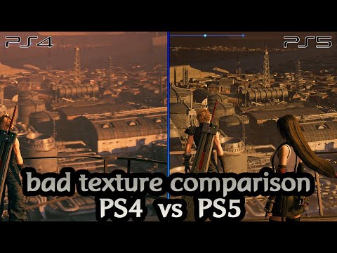 Final Fantasy 7 remake intergrade bad texture comparison PS4 vs PS5