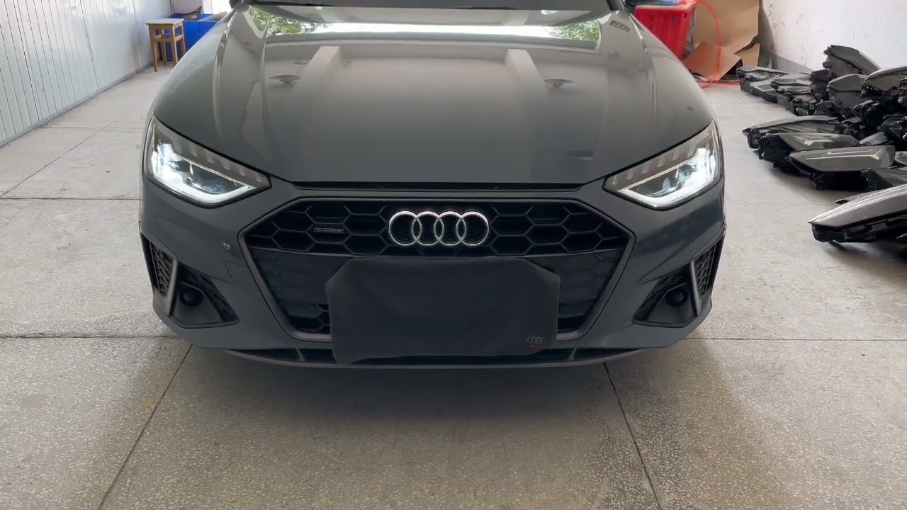 Audi A4 2020 original car led headlights, upgraded matrix headlights with dynamic effects.