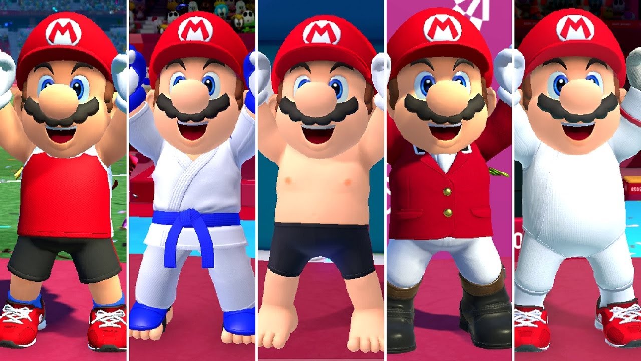All Mario Costumes - Mario & Sonic at the Olympic Games Tokyo 2020