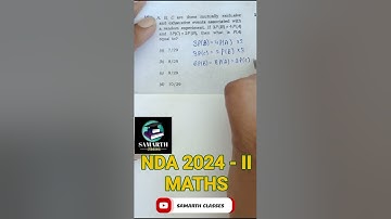 A, B, C are three mutually exclusive and exhaustive events associated with a random experiment.