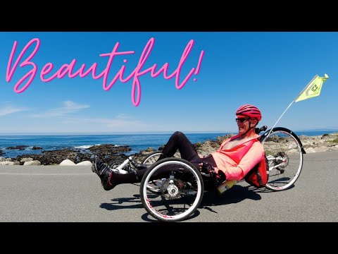 First Recumbent Trike Ride to Pebble Beach, California from Marina on the Monterey Bay Bike Trail!