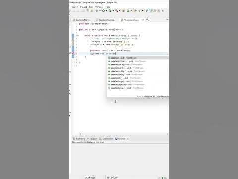 Java program to compare two objects - YouTube