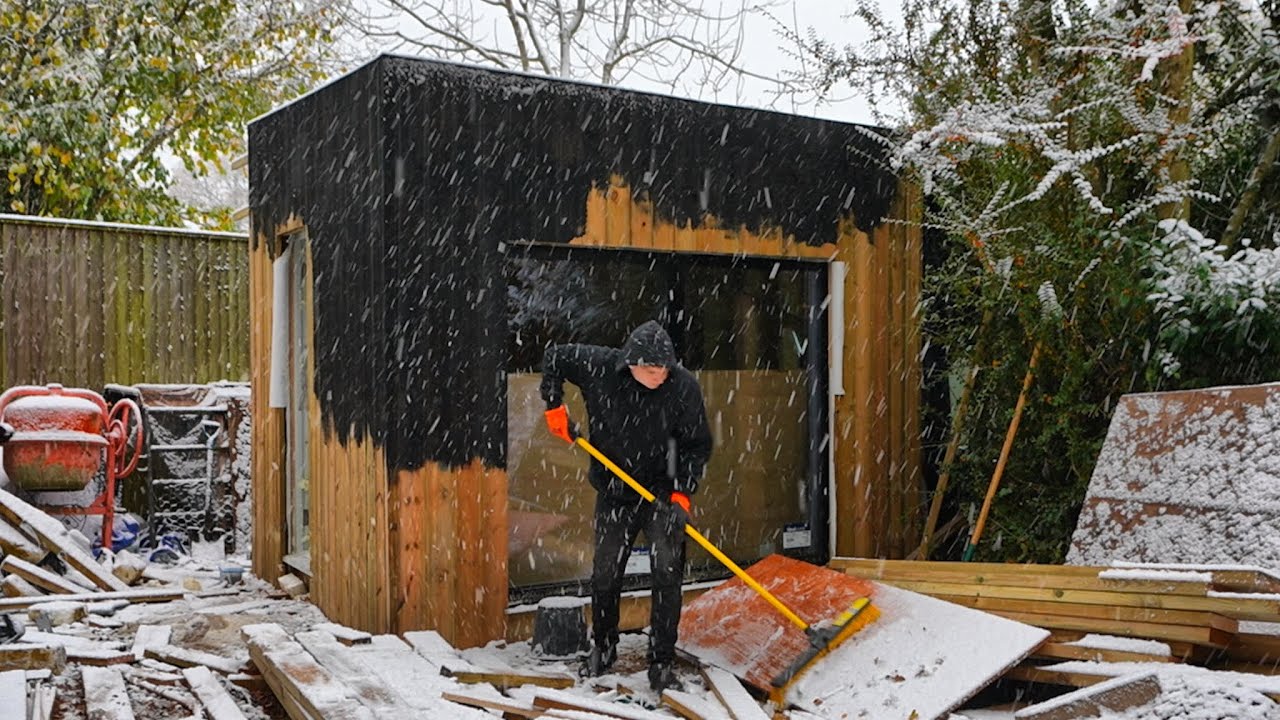 Building my Tiny House, Workshop and Clearing the Land - YouTube